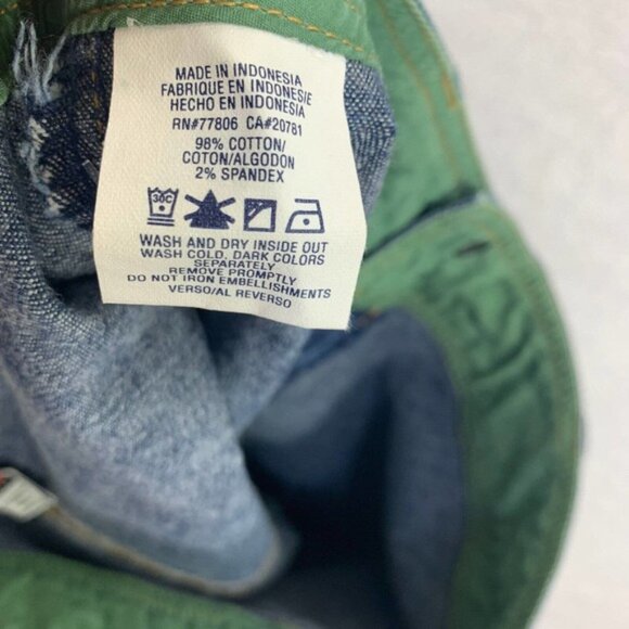 Vtg Y2K Tommy Hilfiger Flare Jeans Low Rise Blue Jr Sz 3 Button Leg Bare back - Picture 9 of 14